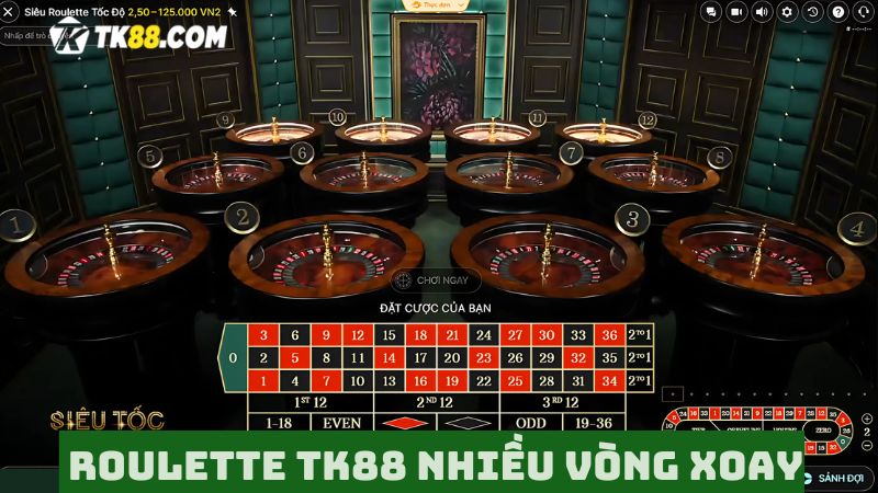 Roulette nhiều vòng xoay hấp dẫn 